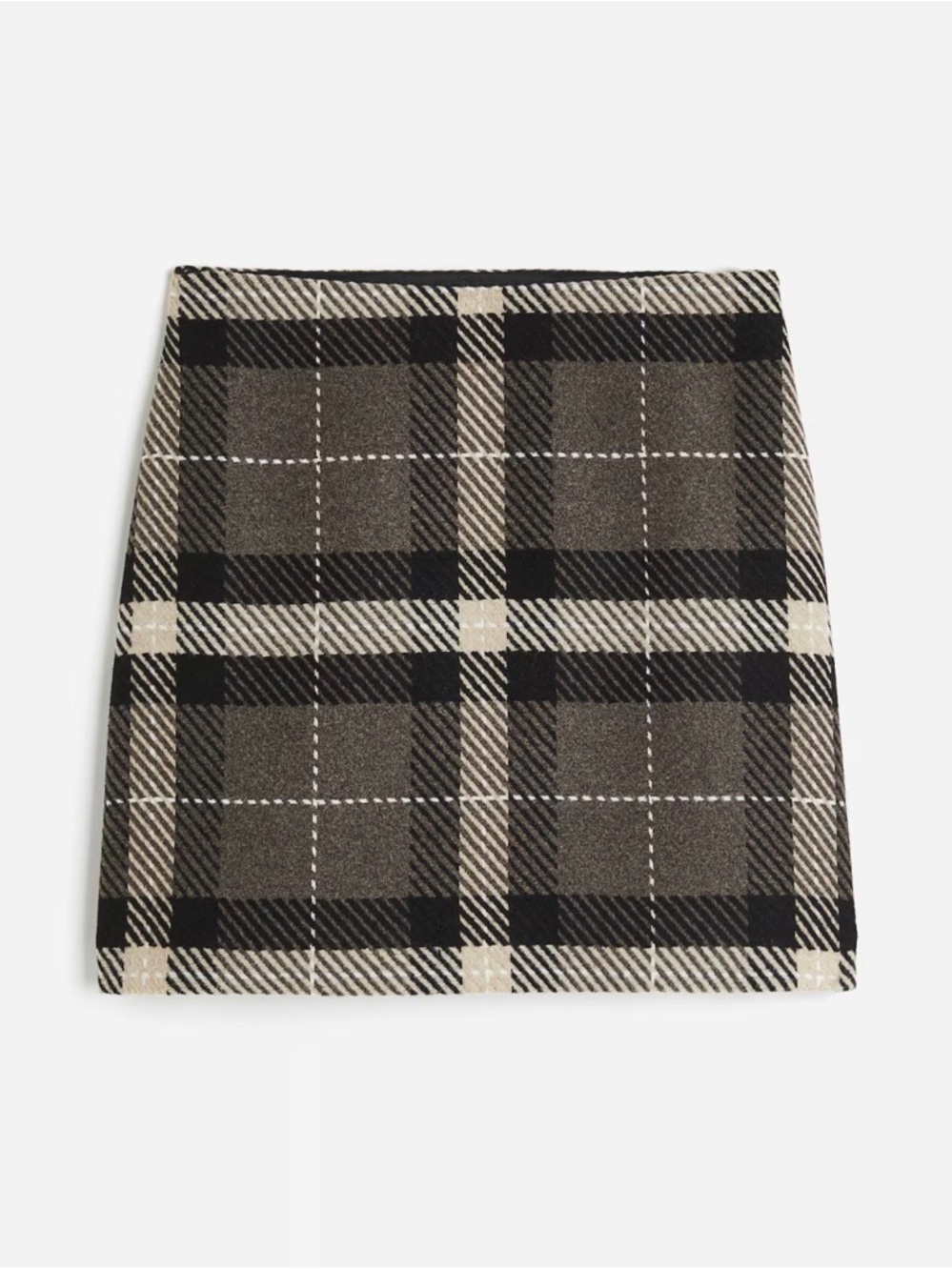Textured Mini Skirt - Wool Blend